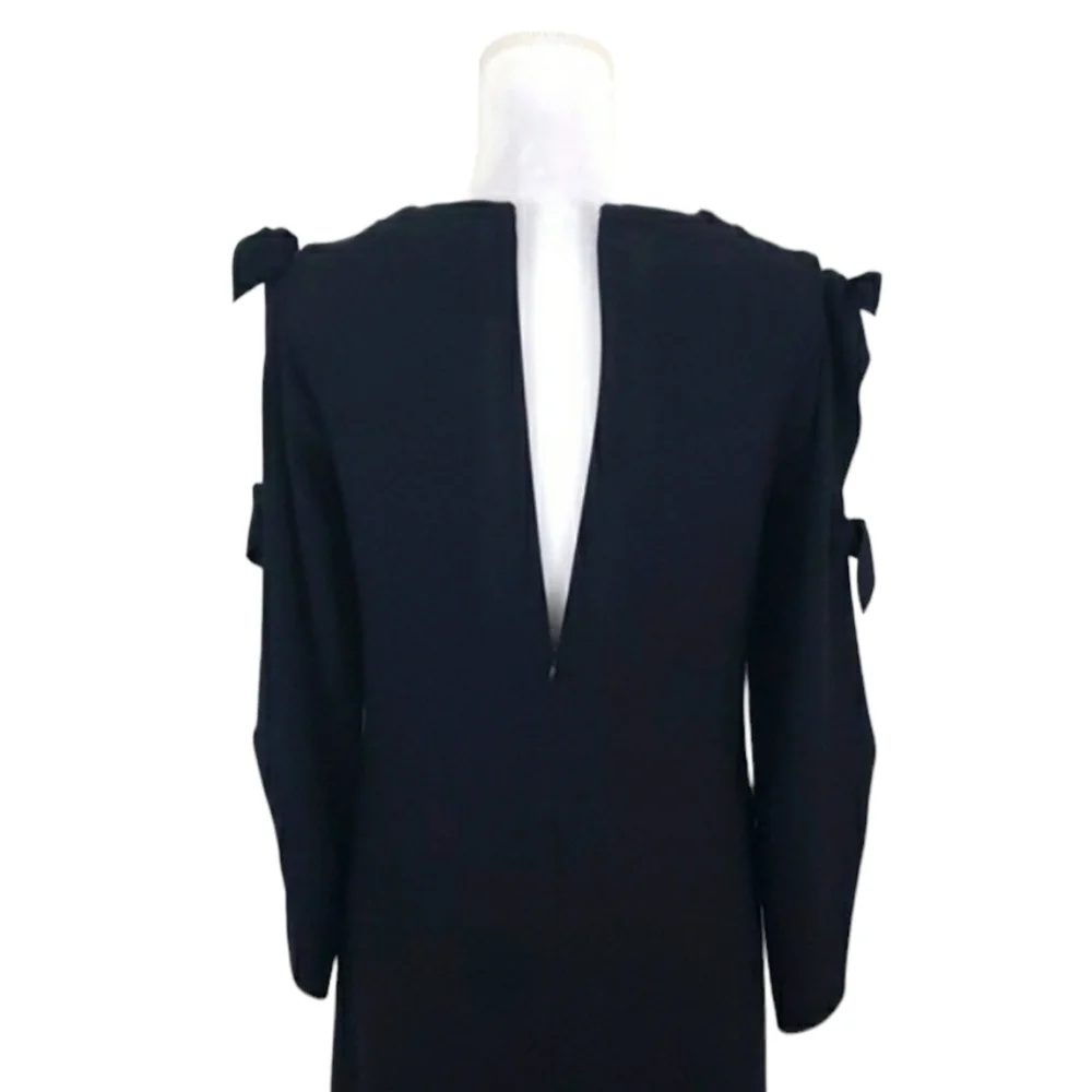 Tahari ASL~Woman Size 2~ Black Sheath Dress, Long Slit Sleeve, Fully Lined. - Picture 9 of 12